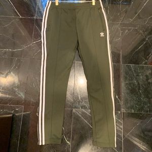 Olive green adidas track pants NWOT